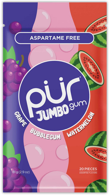 푸어 점보 그레이프 버블검 워터멜론 20개입, 1개, 81g
