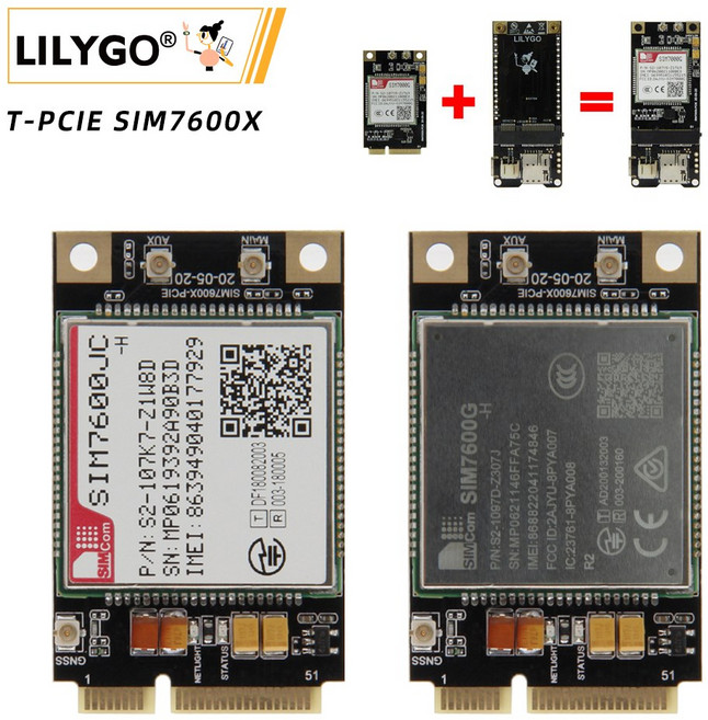 LILYGO PCIE SIM7600 SIM7600G 보드 개발 GNSS SIM7600SA IOT SIM7600E LTE SIM7600NA 모듈 SIM7600A SIM7600JC, 1개