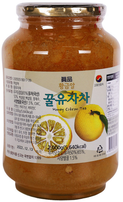 서광 고흥유자차 2kg, 1개, 1개입