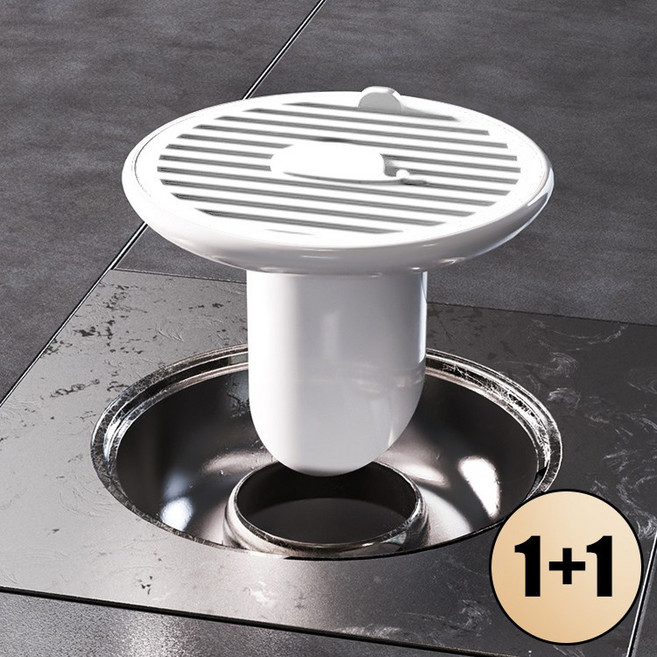 STARRY 화장실 하수구트랩 욕실용 세탁실 싱크대 블랙홀 하수구냄새차단 벌레 차단 2p, 흰색（2개）