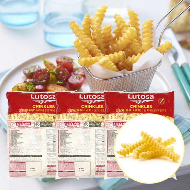 루토사 감자튀김 줄무늬감자 2kg 3개, 6kg, 1개
