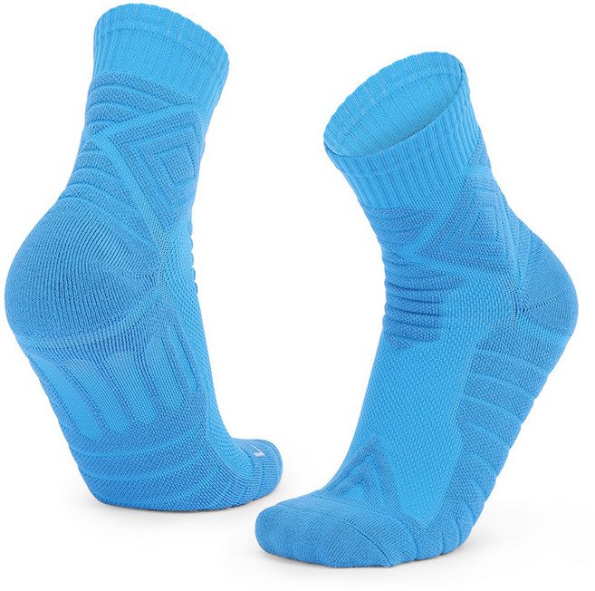 毛巾底nba訓練籃球襪純色透氣女士襪子男時尚潮流中筒運動襪吸汗