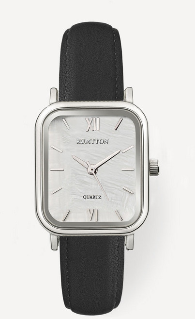 럼튼 하버 여성 자개 다이얼 가죽밴드 손목 시계