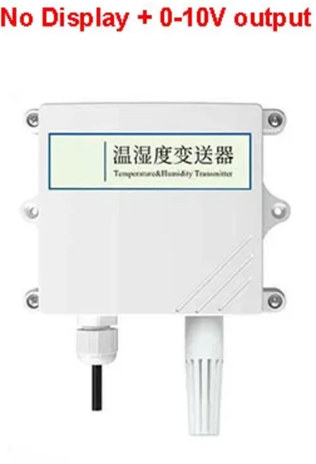 고정밀 온도 및 송신기 센서 무선 벽걸이 산업용 Rs485 0-5v 4-20ma, 05 0-10V no display
