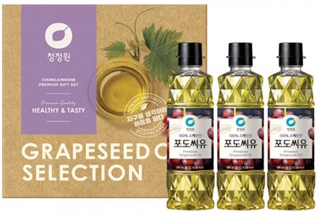 청정원 포도씨유 3호 25년 추석 선물세트 8개 오일세트, 8세트