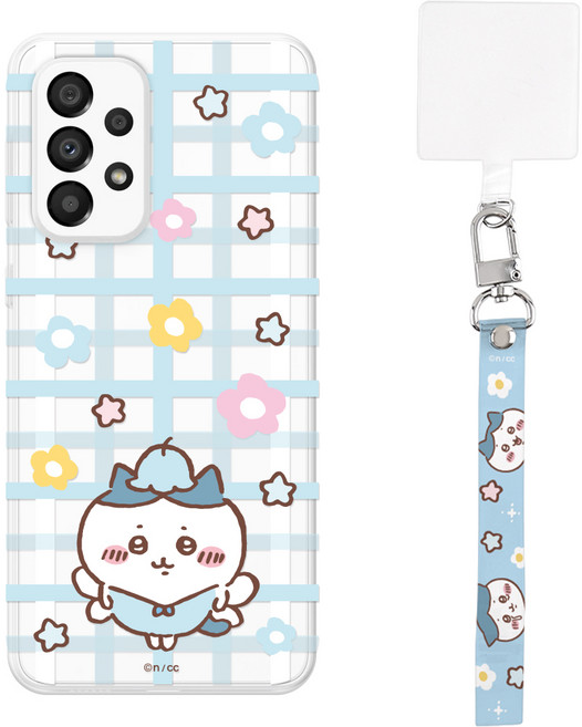 코쿼드 먼작귀 요정 클리어 케이스+태그스트랩_갤럭시A53_가르마요정