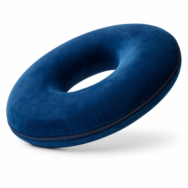 위드리빙 메모리폼 도넛방석, 블루, 1개