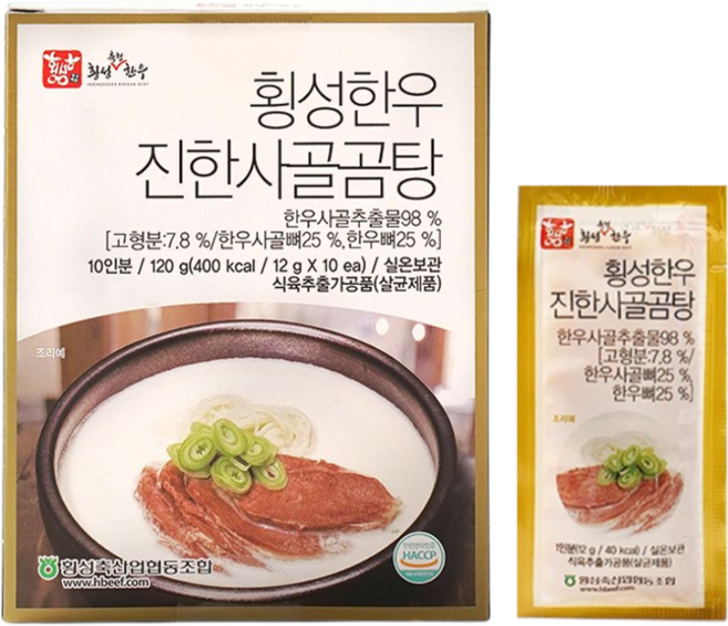 횡성축협한우 진한사골곰탕 엑기스 (12gx10개), 120g, 5개
