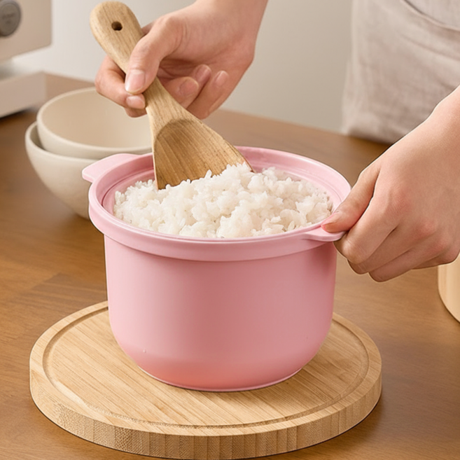 칼로볼 전자레인지 다이어트 찜기 저당 저칼로리 밥솥, 핑크, 1개