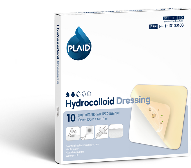 플레이드 하이드로콜로이드 드레싱 습윤밴드, 1개, 10개입