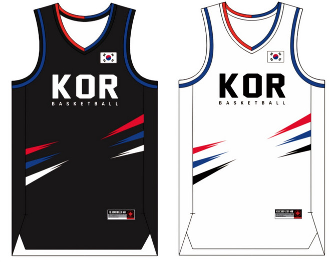 RUCKERPARK 코리아 스플릿져지 - 경량 기능성소재 농구나시 국대 트임 농구유니폼