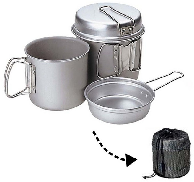 Snow Peak 캠핑 쿠커 콤보 세트 SCS 010 T 코펠 티탄, SCS-010, 티타늄(SCS-010T), 1개