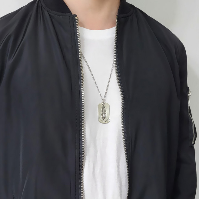 [골드러쉬] N-127 목걸이 롱체인 실버 힙합 남자목걸이 팬던트 패션쥬얼리