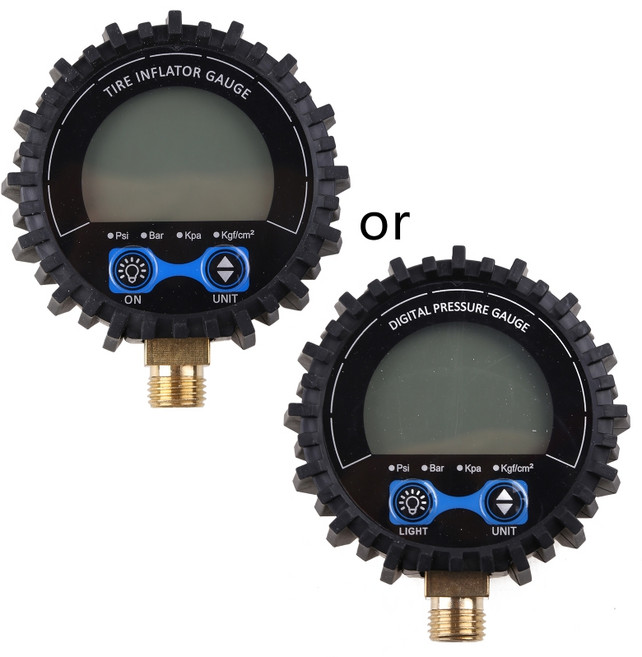 디지털 타이어 압력 게이지 다중 장치 PSI/KPA/BAR/KGF CM² 200psi로 울렸다