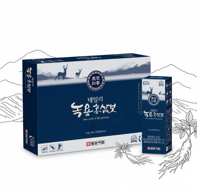 일양 데일리 녹용홍삼보 30포 1개월분, 30회분, 1박스