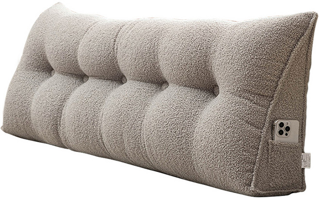 침대 셀프 쿠션 헤드 커버 리폼 덮개 보드 이불 프레임 침구 리폼 등받이, 부클-그레이 스몰