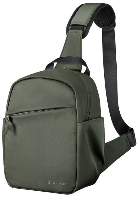 K&F Concept 어반원더 08 카메라 슬링백 5L 미러리스 가방 숄더 크로스백 DSLR 소형 카메라 케이스 출사 여행용 스냅 가방 내부 파티션 조절 방수 지퍼 385g 초경량, 1개, 그린