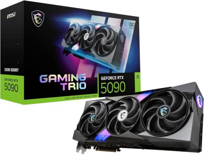 MSI 게이밍 RTX 5090 32G 트리오 오버클럭 그래픽 카드 32GB GDDR7 512비트 극한 성능 2497 MHz 디스플레이포트 x3 2.1a HDMI 2.1b NVI, MSI 지포스 RTX 5090 32G 게이밍 트리오 O