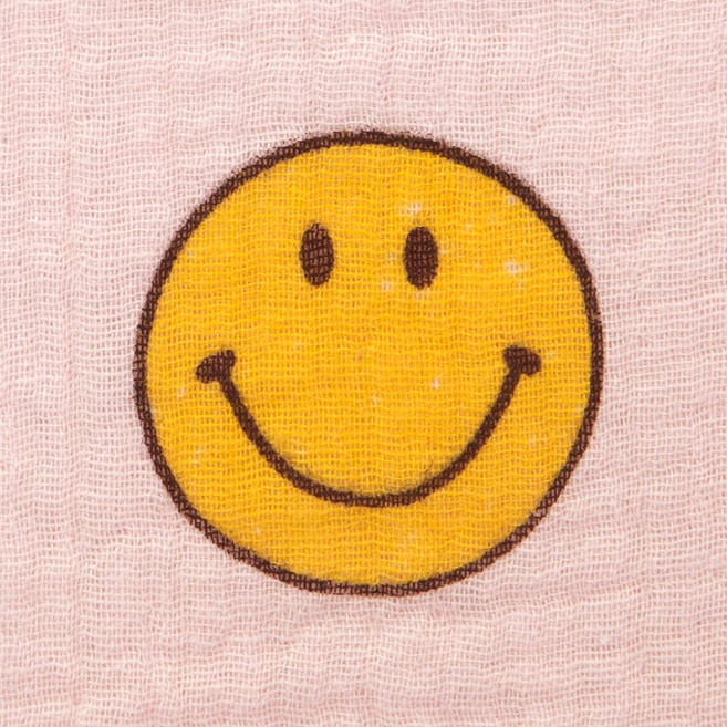 천가게 요루 이중 거즈원단 면 무형광 바이오워싱 천 꽃무늬 원단 체리 크림, 05) 스마일 핑크