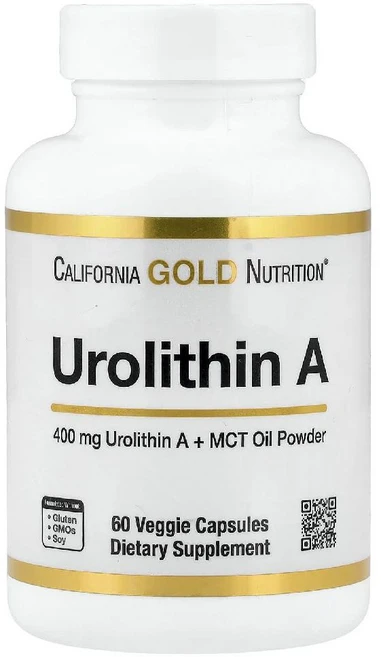 캘리포니아골드 우롤리틴 A 유로리틴 MCT오일 CGN Urolithin 400mg 60캡슐, 1개, 60정 - 쿠팡