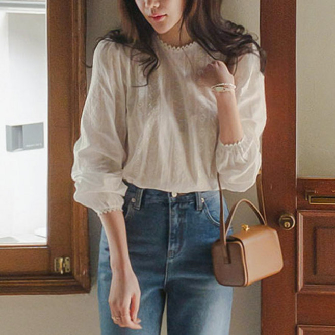 리린 LABEL 리엘 러블리 셔링블라우스 2848046