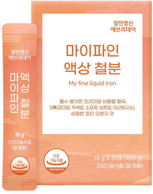 마이파인 액상 철분 장인정신 에브리데이, 450g, 1박스