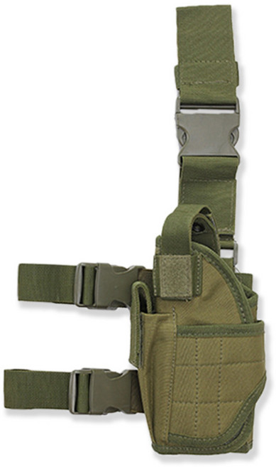 까마느 권총 레그 홀스터 케이스 파우치 전술레그가방, 1개, 그린
