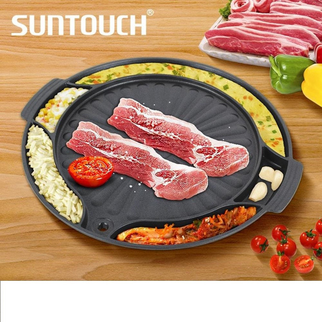 식탁 원형 삼겹살 기름받이 치즈 계란찜 그릴 가정용 소고기불판 불판, 1개