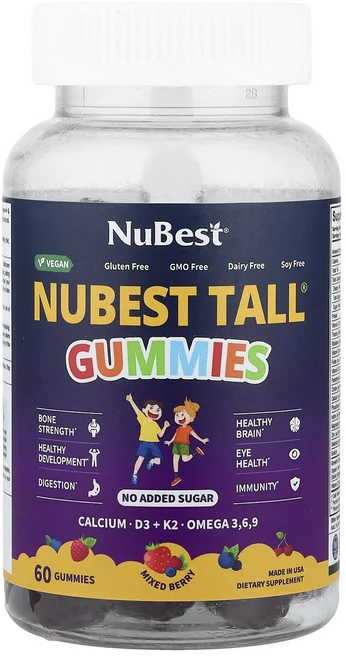 NuBest Nubest Tall® 구미젤리 믹스 베리 구미젤리 60개, NuBestNubestTall구미젤리믹스베리구미젤리60 - 쿠팡