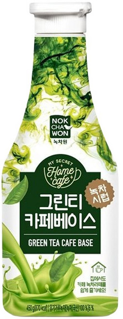 메가커피 녹차원 녹차시럽 그린티 베이스 450g, 1개