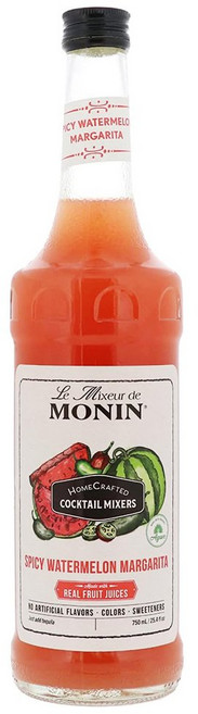 Monin HomeCrafted 스파이시 수박 마가리타 칵테일 믹스 750ml, 1개