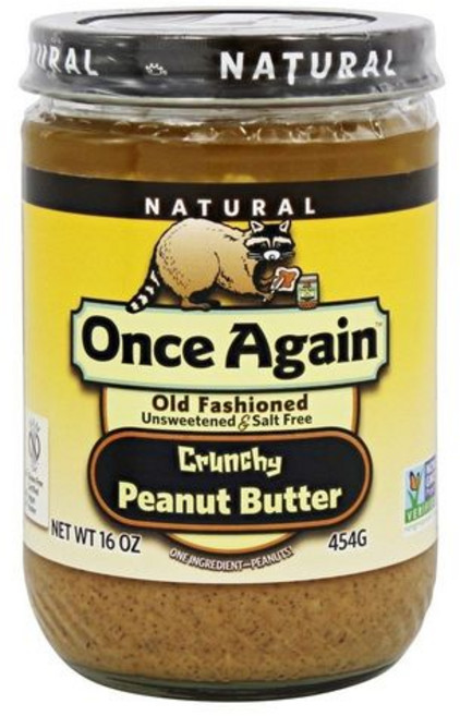 원스 어게인 내추럴 크런치 땅콩 버터 453g - 무염 Once Again Natural Crunchy Peanut Butter 16oz - Salt Free Unswe, 1개