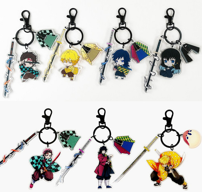 귀멸의 칼날 캐릭터 키링 가방고리 장식용 굿즈