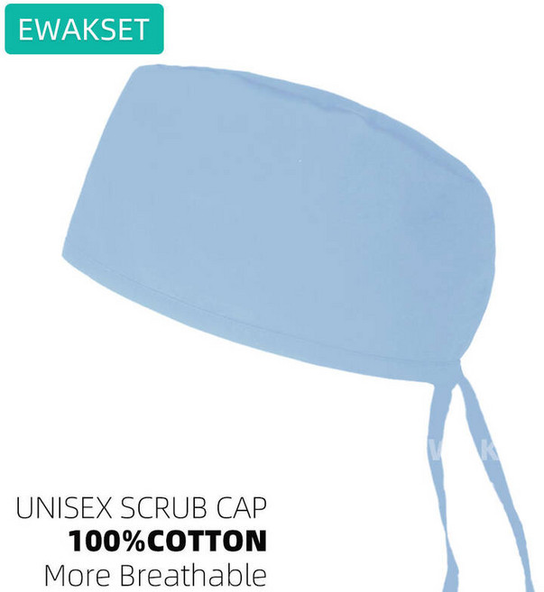 새로운 치과 의사 작업용 수술 모자 치아 프린트 면 간호 여성 남성 간호사 의료용 헤드 스크럽 캡