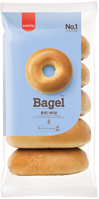 [보아스몰] 삼립 플레인 베이글 5개입 (냉동), 500g, 1개