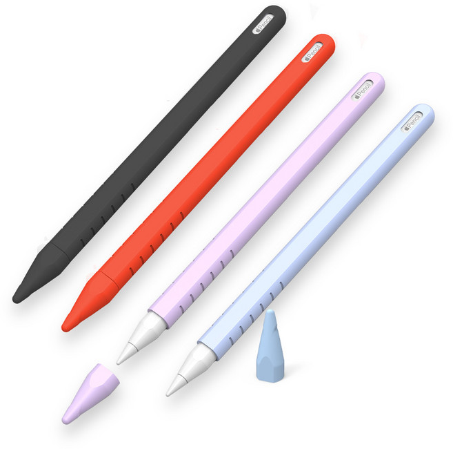 랩씨 애플펜슬 2세대 캡슐 실리콘 케이스 타입1 LABC-392-AP2, 라벤더, 1개