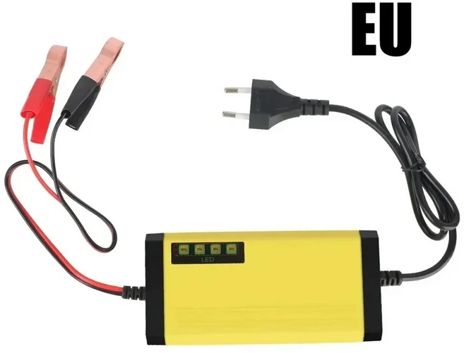 12V 2A 자동차 배터리 충전기 전원 펄스 수리 습식 납산 LED 디스플레이 모터 트럭, 01 EU Plug