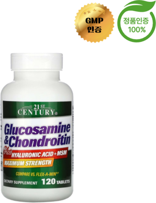 21st 센추리 글루코사민 콘드로이틴 히알루론산 MSM 120정, 1개