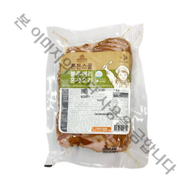 튼튼스쿨 블루베리 오리훈제(1등급 슬라이스 무항생제) 1Kg, 1개