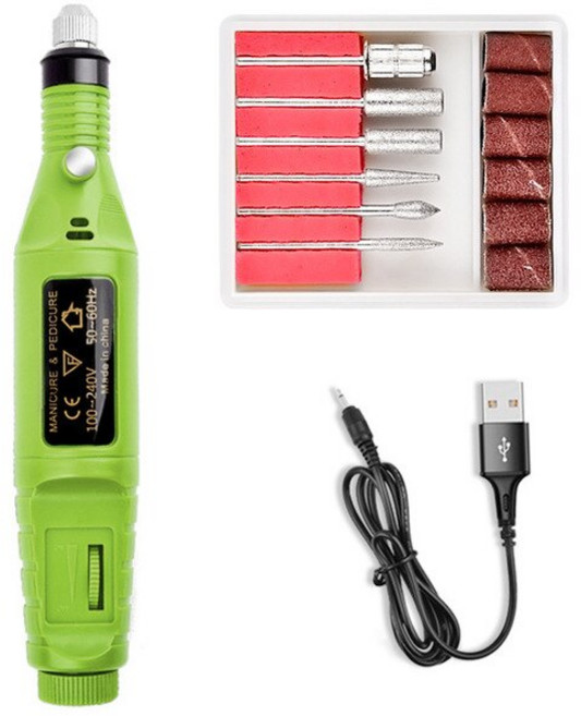 네일아트기구 스테인레스 스틸 미니 전기 드릴 USB 휴대용 도구 세트 공지사항, 1개
