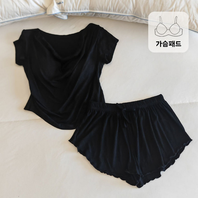 지니 여름 부드러운 모달 수면 잠옷세트 반자비 상하의 홈웨어 파자마