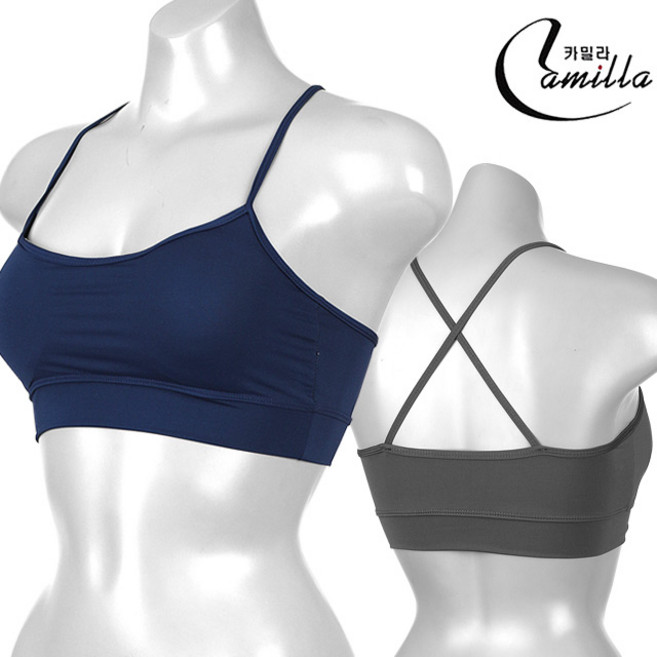 카밀라 여성에어로쿨X끈스포츠탑브라0916 몰드 브라