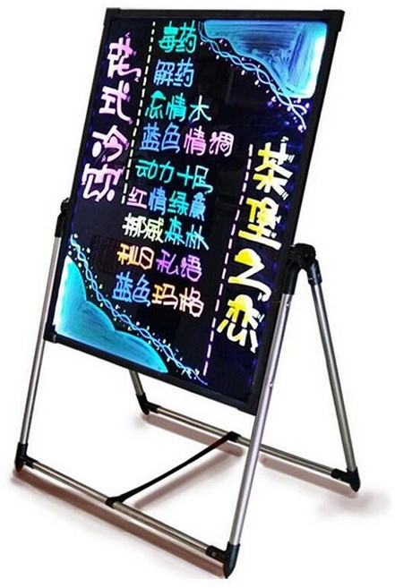 凱琦嚴選 LED廣告黑板 熒光看板 立式寫字板 磁性熒光板 夜光發光屏 發光招牌 廣告牌