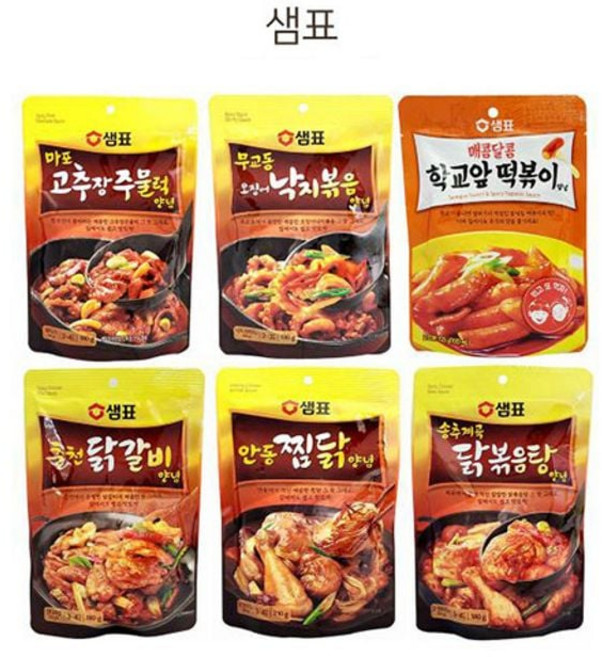 샘표 주물럭 모음 찜닭 낚지볶음 간편양념 떡볶이, 닭볶음탕양념, 140g