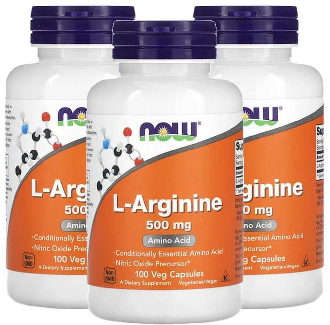 나우푸드 아르기닌 아르지닌 알지닌 알기닌 L Arginine 500mg 100캡슐 3병, 100정, 3개 - 쿠팡