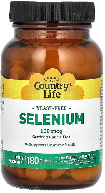 컨트리라이프 셀레늄 효모 무함유 100mcg 180정, 1개 - 쿠팡