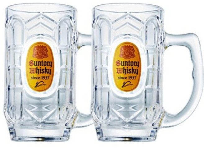 일본 산토리 카쿠빈 메가 하이볼 잔 700ml 2개 세트, 1세트