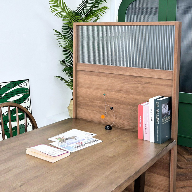 카미코코 공간 분리 가벽 가림막 스탠드 유리 파티션 635x1500, 아카시아