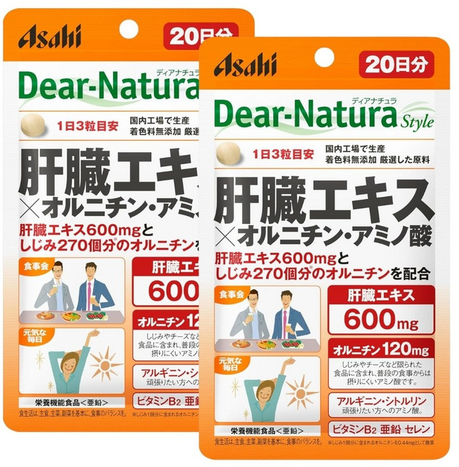 일본 아사히 디어내츄라 간추출물과 오르니틴 40일분(60정 2개), 60정