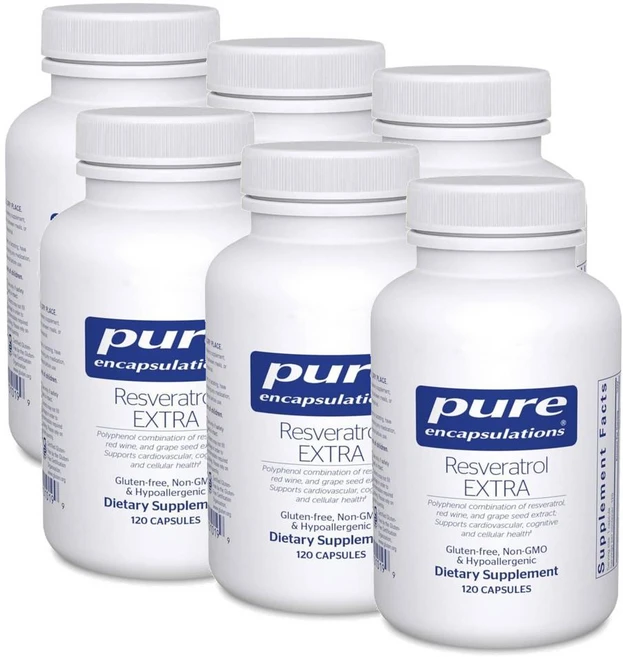 퓨어인캡슐레이션 레스베라트롤 엑스트라 100mg 캡슐 Pure Encapsulations Resveratrol EXTRA, 6개, 120정 - 쿠팡
